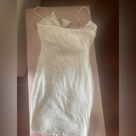 🤍✨ Fashion Nova ✨🤍 White Have A Great Day Bow Mini Dress ✨ Small/Med, SOLD OUT - Picture 9 of 12